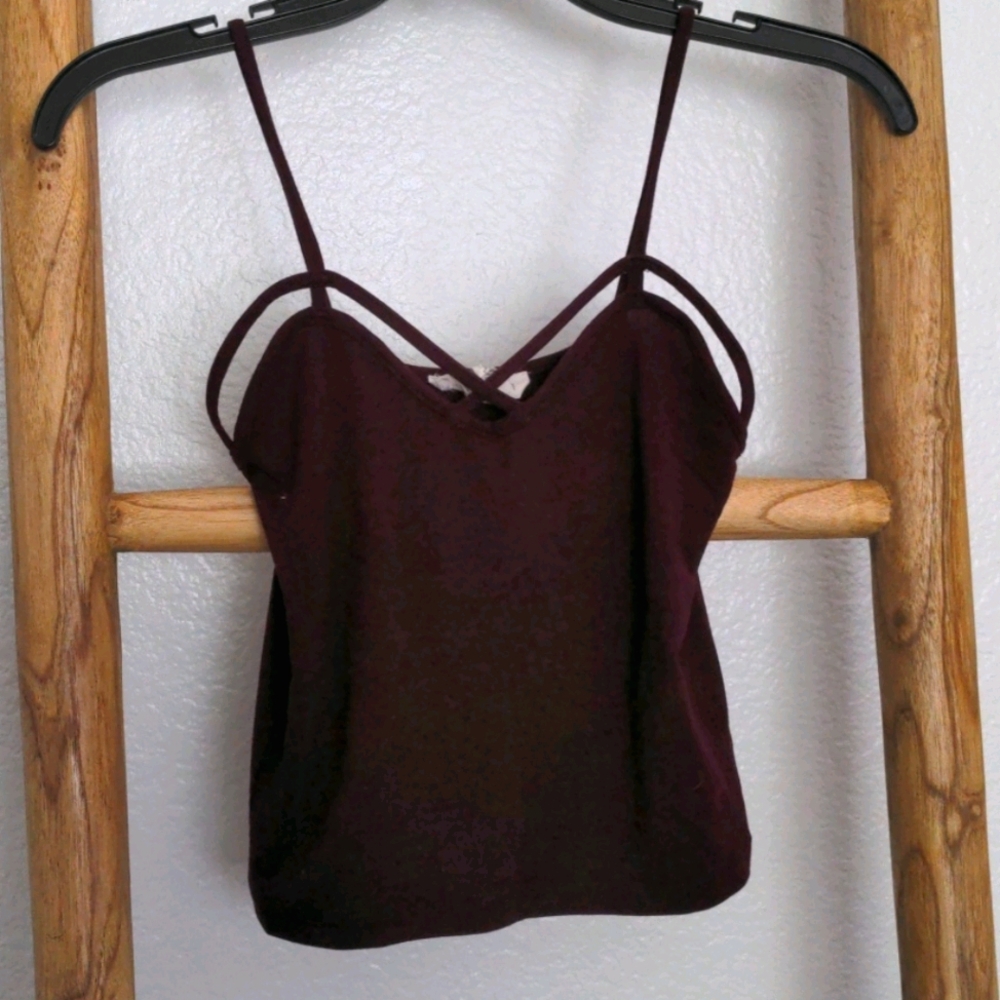 Cropped Maroon Tank top